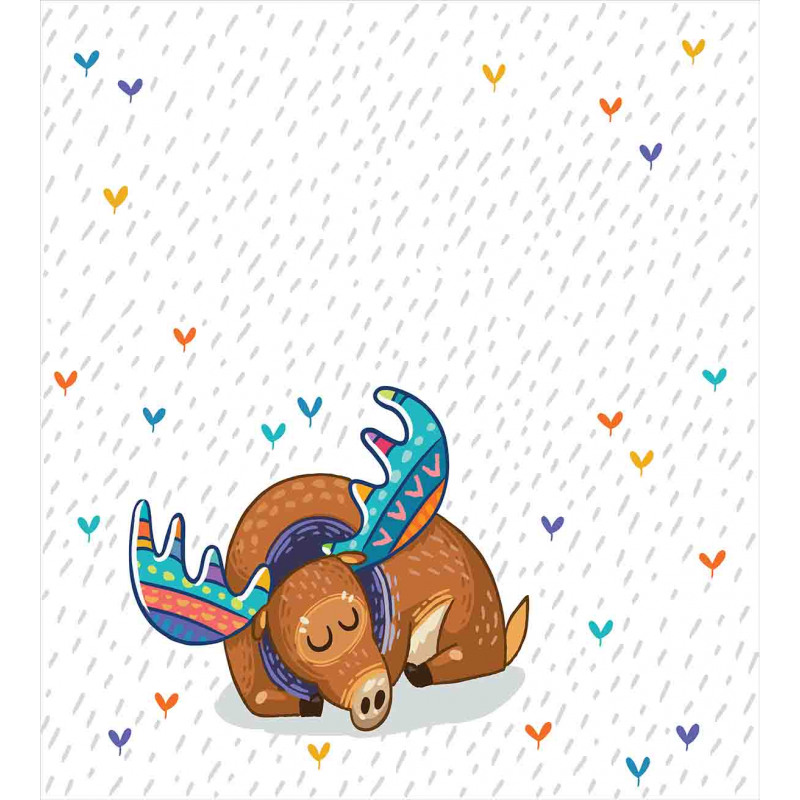 Retro Antlers Animal Art Duvet Cover Set