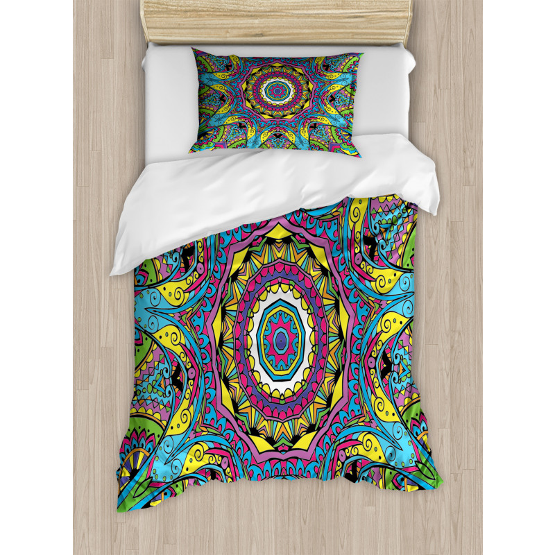 Abstract Hippie Forms Duvet Cover Set