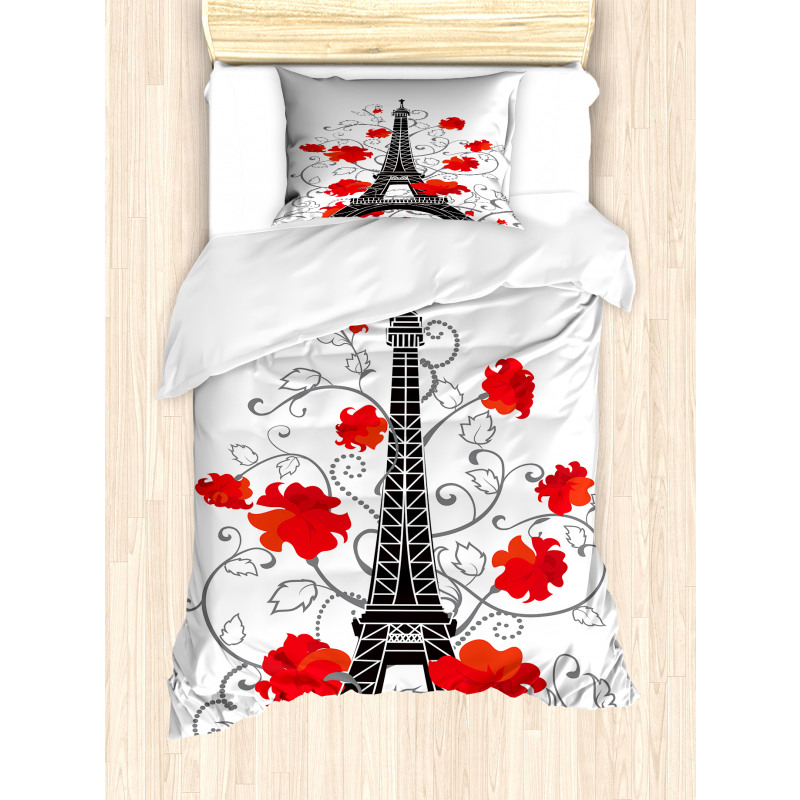 Romantic Paris Art Duvet Cover Set