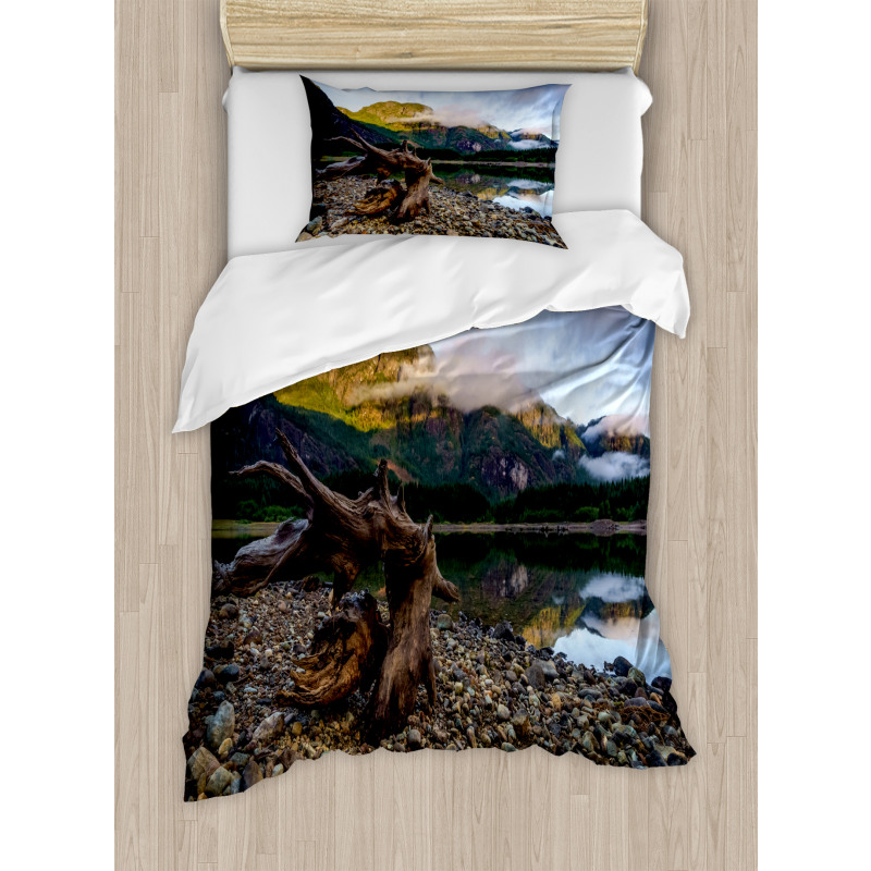 Mountain Lake Skies Duvet Cover Set