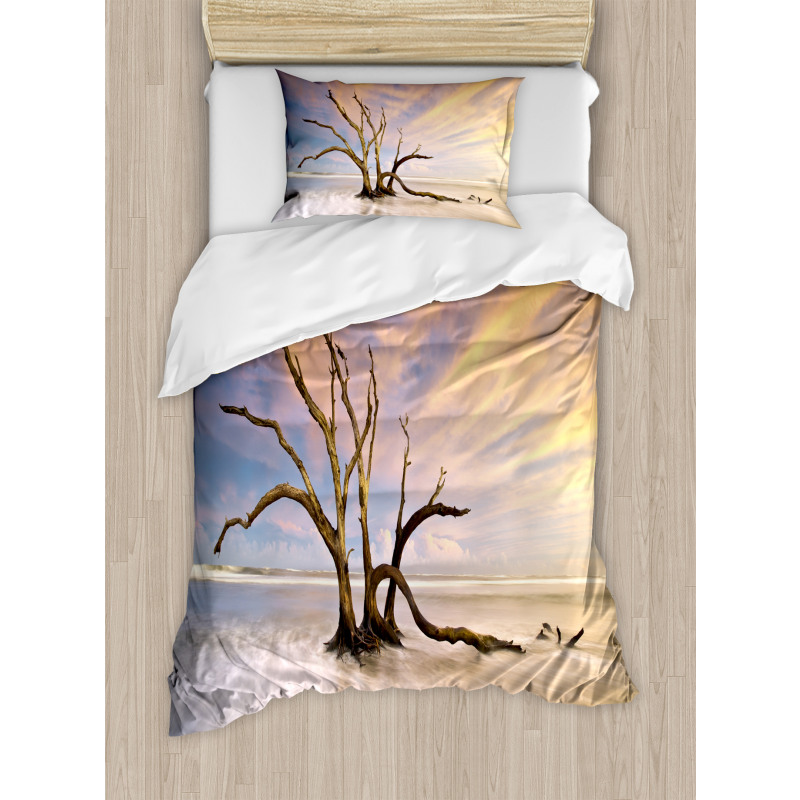 Dead Tree Sun Driftwood Duvet Cover Set