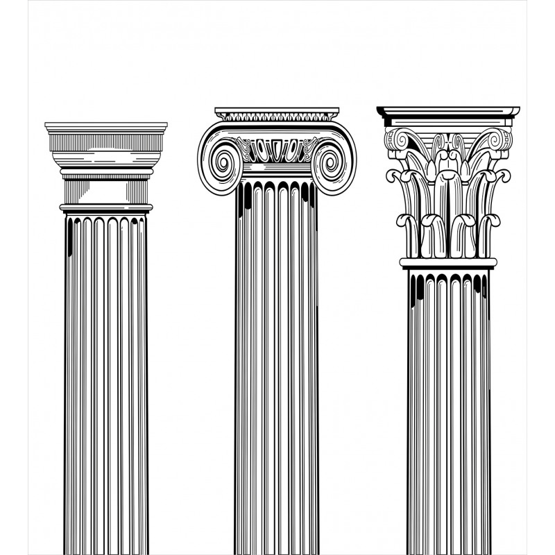 Antique Column Capitals Duvet Cover Set