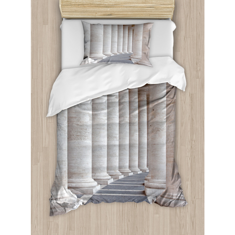 Roman Stone Columns Duvet Cover Set