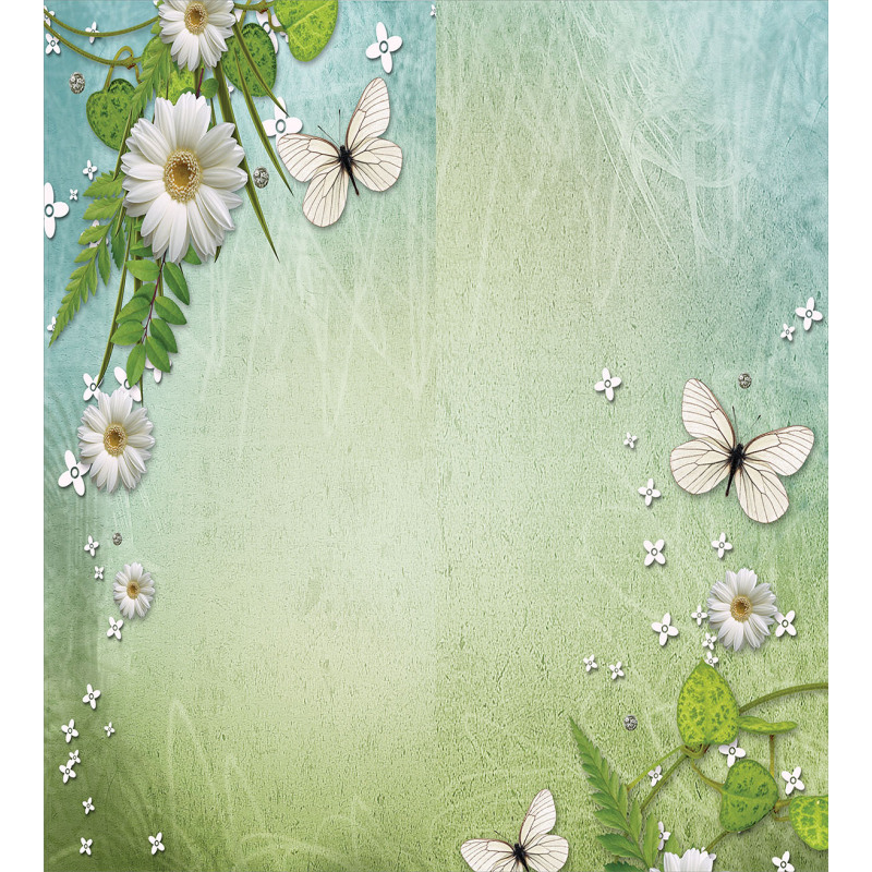 Flowers and Butterflies Duvet Cover Set