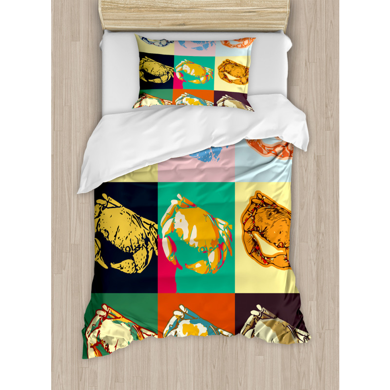 Composition of Crabs Duvet Cover Set