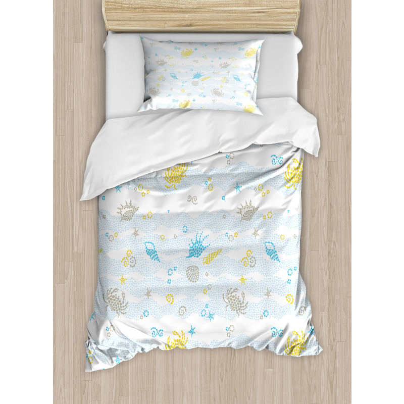 Crabs and Seashells Duvet Cover Set