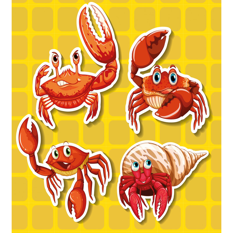 4 Different Crabs Duvet Cover Set