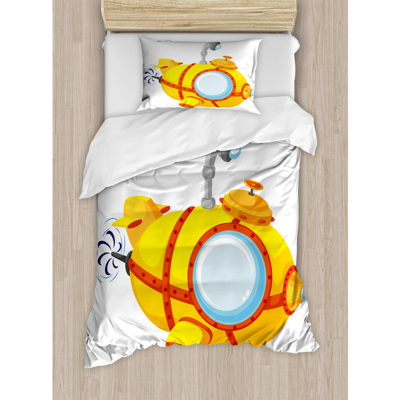 Cartoon Vessel Duvet Cover Set