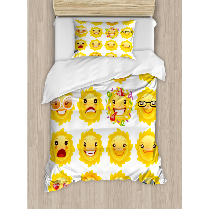 Smile Surprise Angry Mood Duvet Cover Set