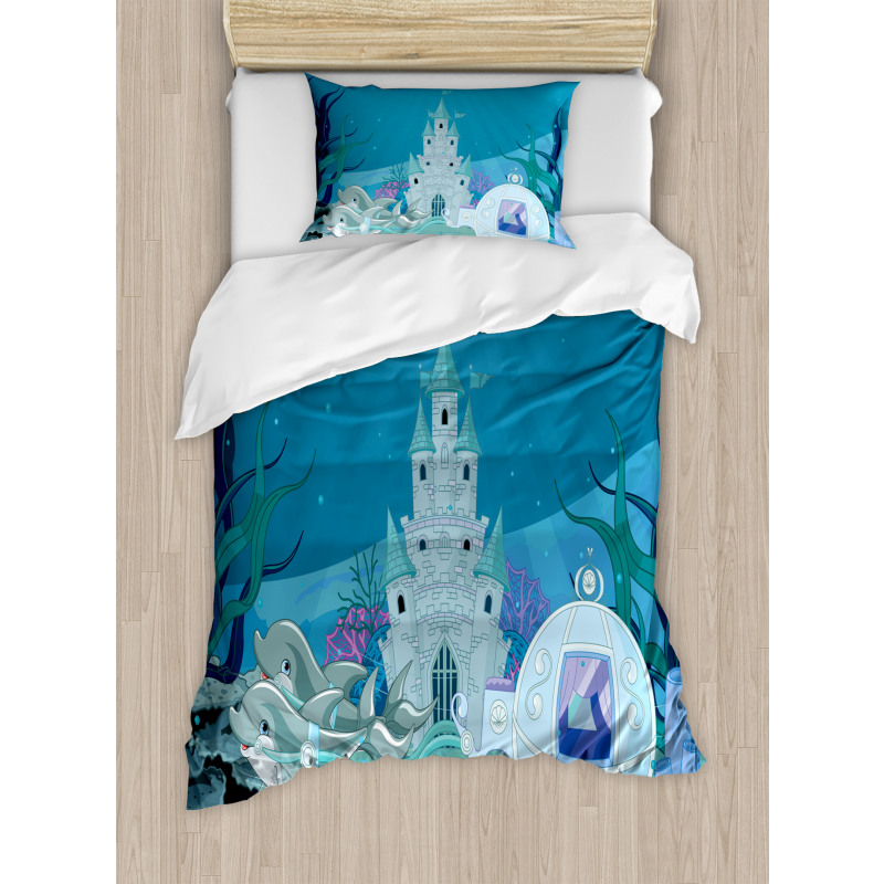 Fairytale Mermaid Castle Duvet Cover Set