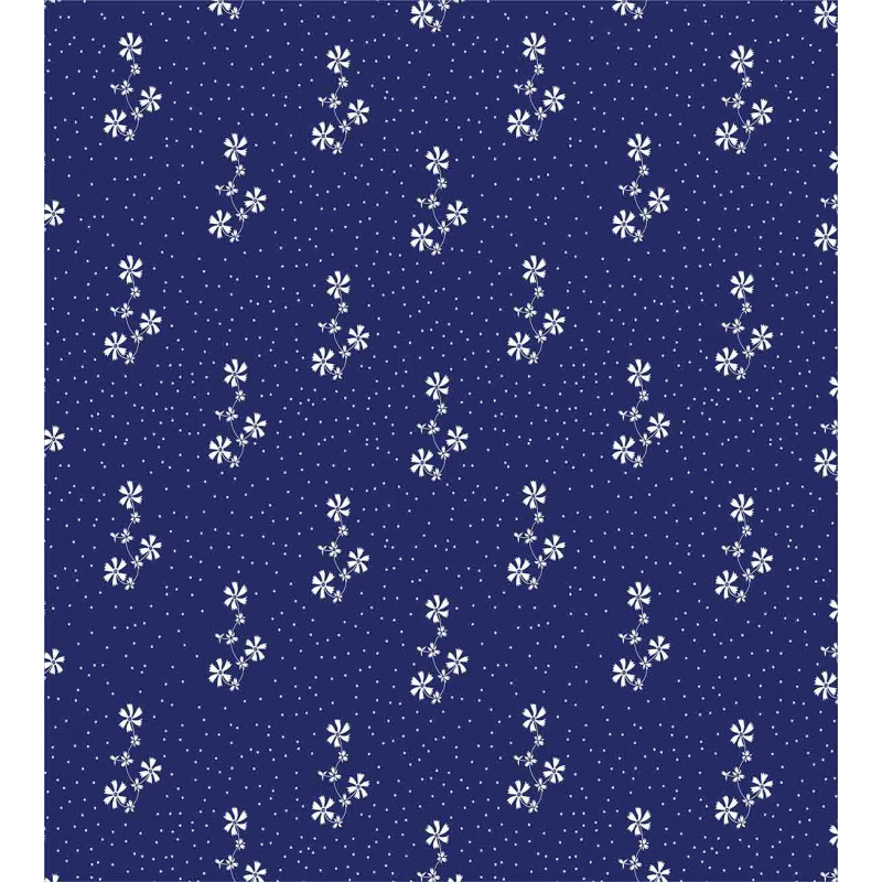 Floral Pattern and Dot Duvet Cover Set