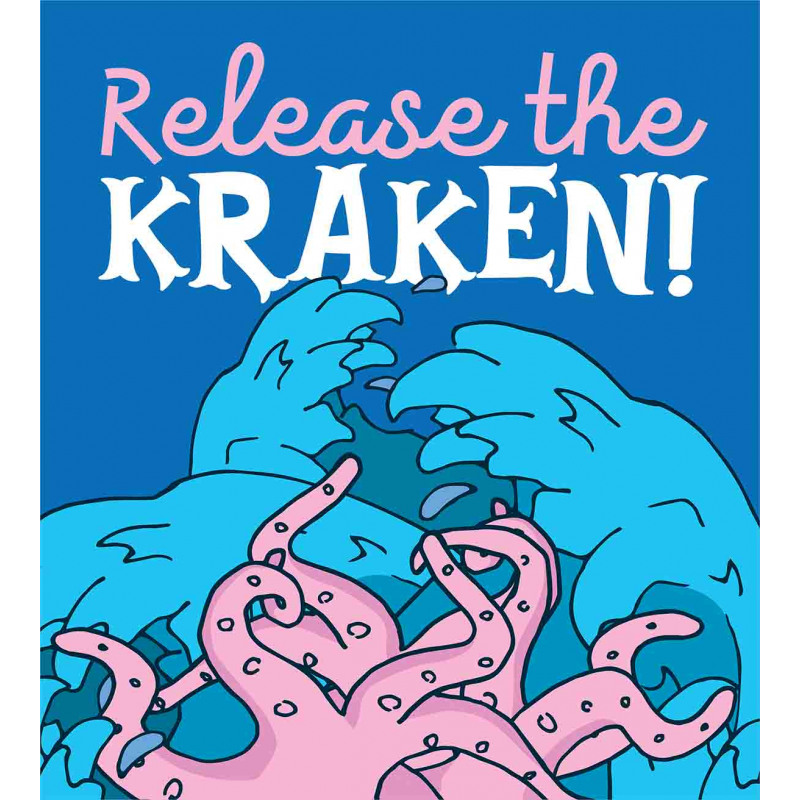 Kraken Motivation Words Duvet Cover Set