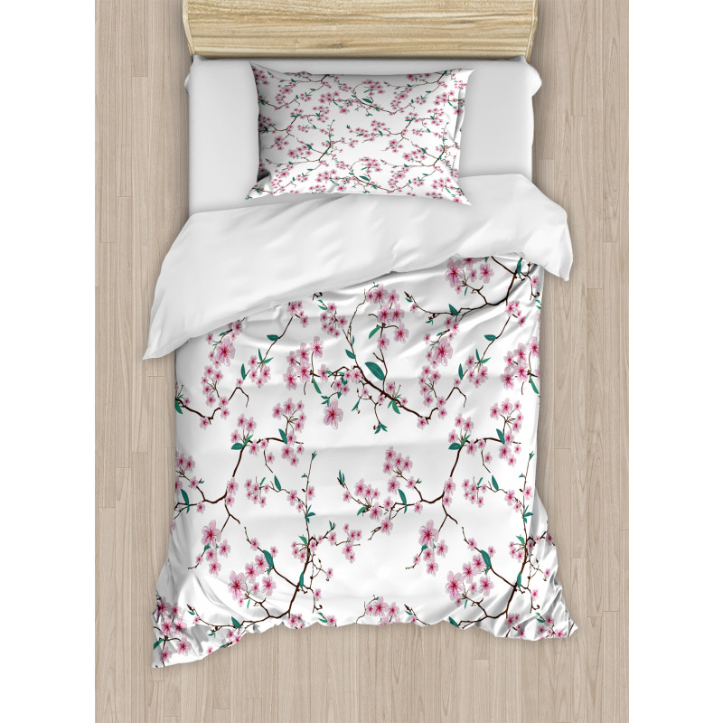 Asian Floral Botany Duvet Cover Set