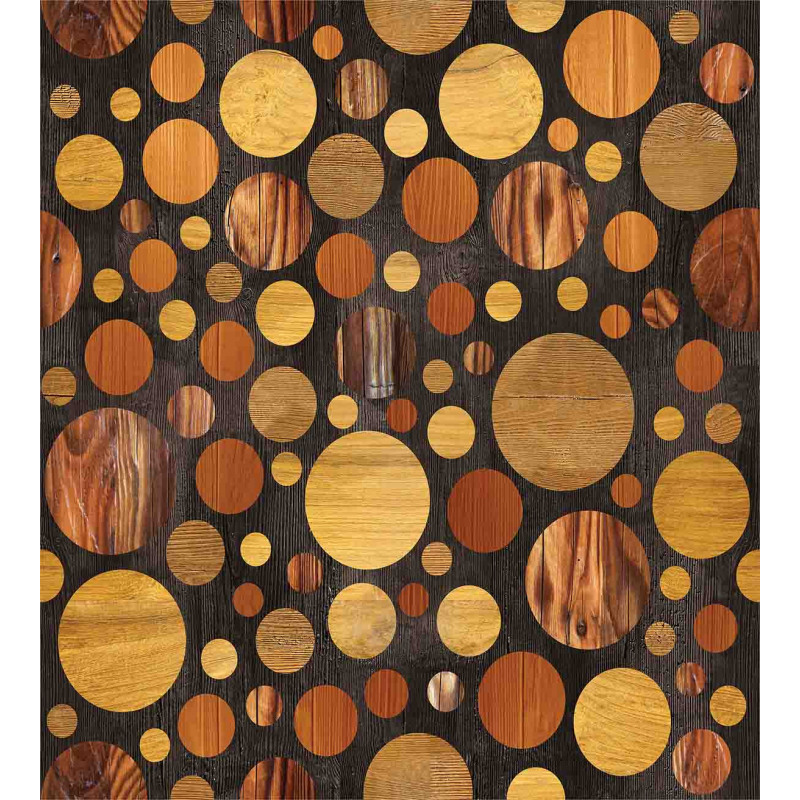 Brown Abstract Circles Duvet Cover Set