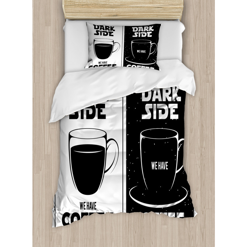 Space and Coffee Themed Duvet Cover Set
