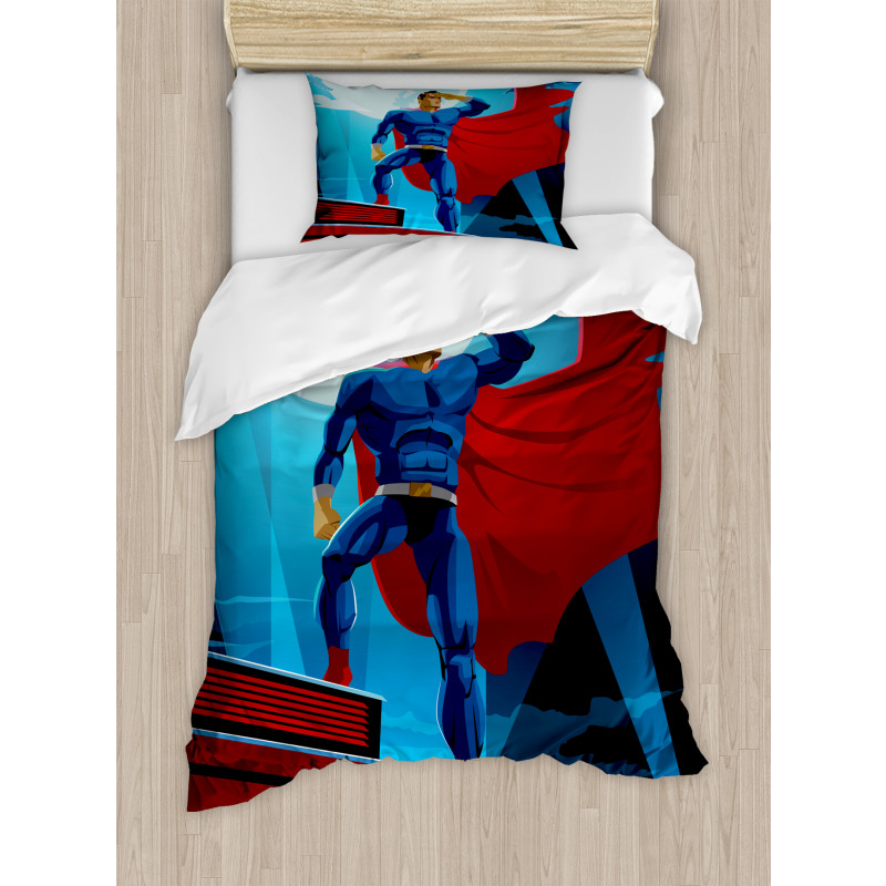 Retro Cartoon Heros Duvet Cover Set