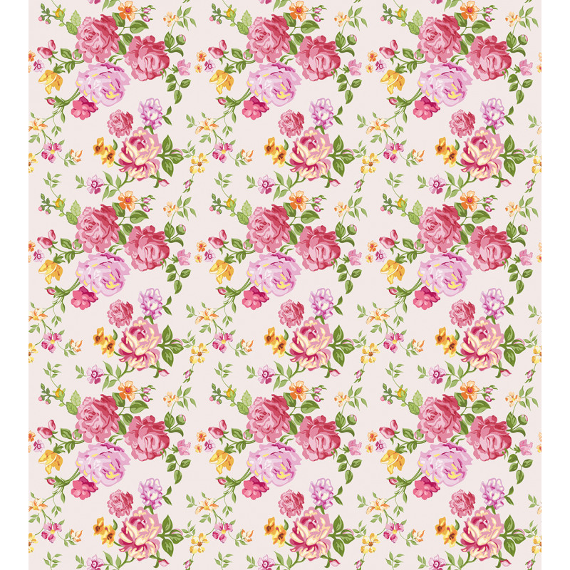 Spring Wild Roses Blooming Duvet Cover Set