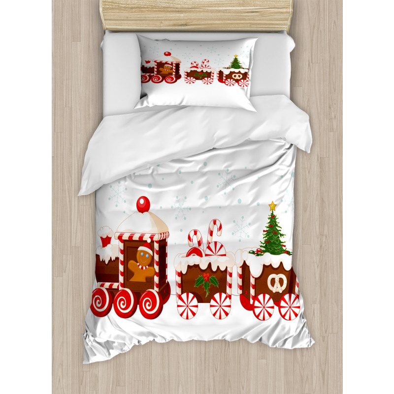 Gingerbread Train Duvet Cover Set