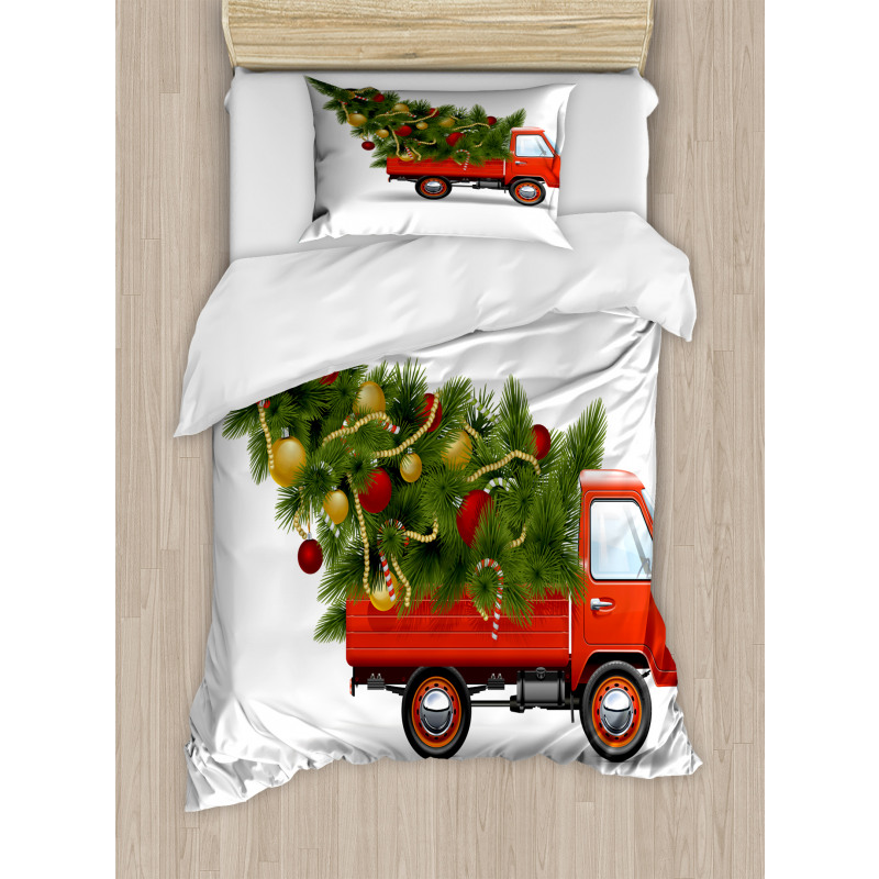 Xmas Truck and Tree Duvet Cover Set