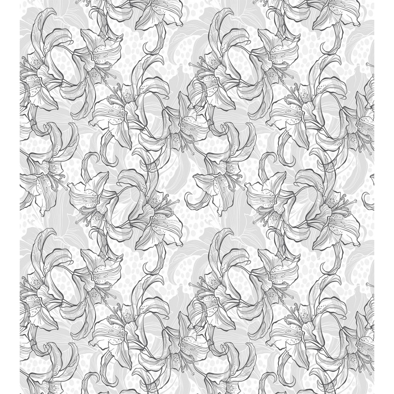 Vintage Greyscale Flowers Duvet Cover Set