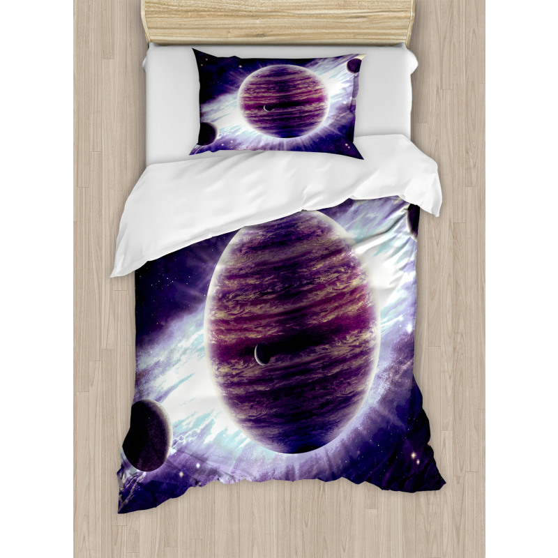 Outer Space Planets Mars Duvet Cover Set