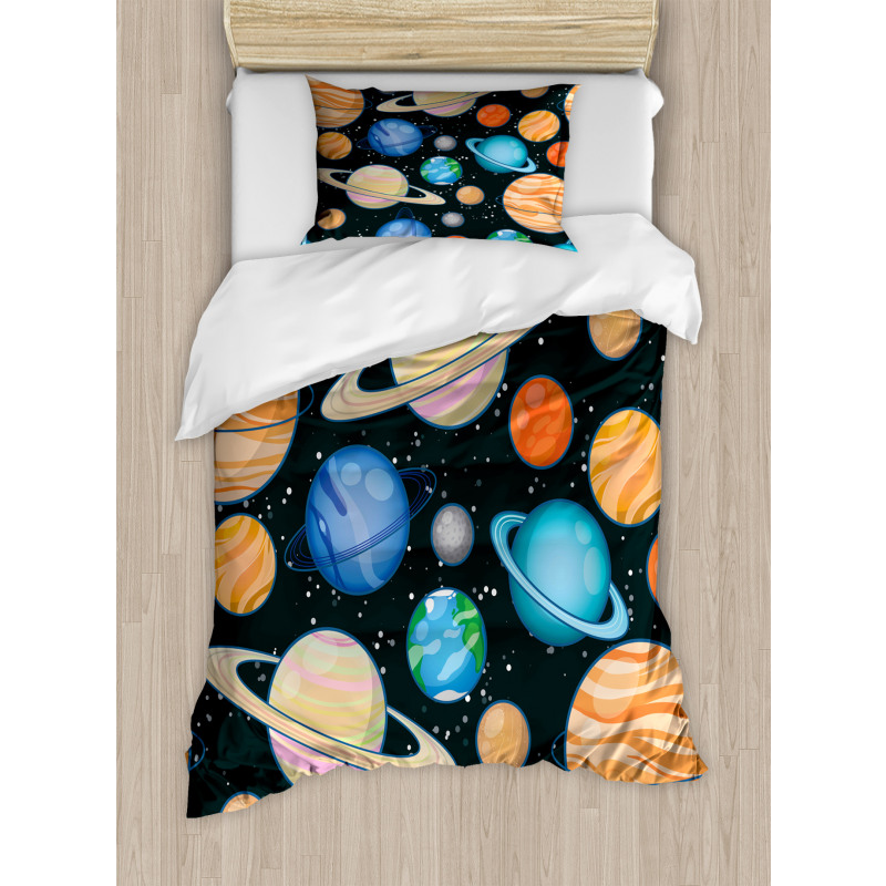 Galaxy Space Art Solar Duvet Cover Set