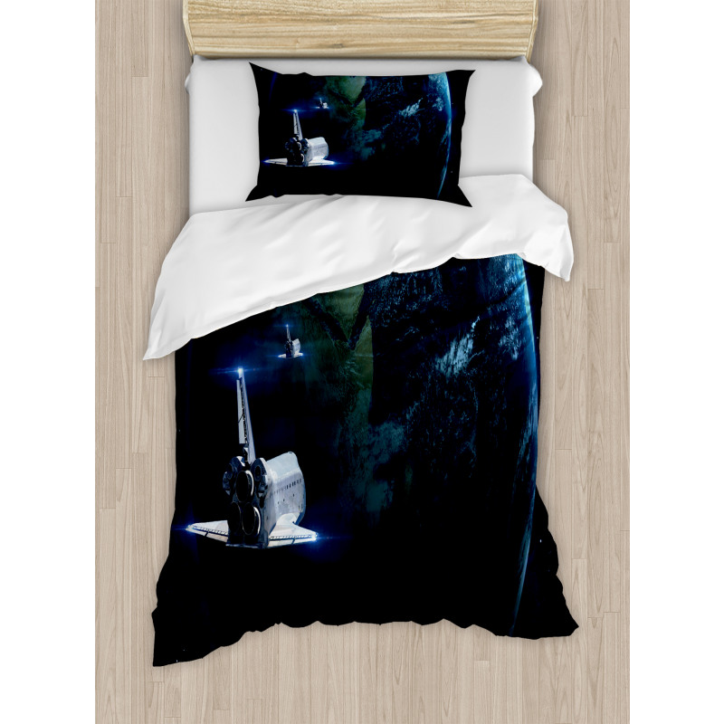 Spaceship Earth Fiction Duvet Cover Set