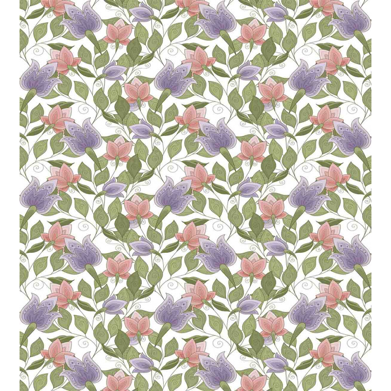 Pastel Tulip Flowers Duvet Cover Set