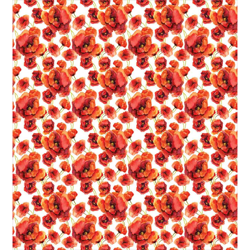 Red Poppy Flowers Duvet Cover Set