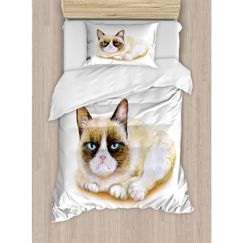 Grumpy Angry Cat Love Duvet Cover Set