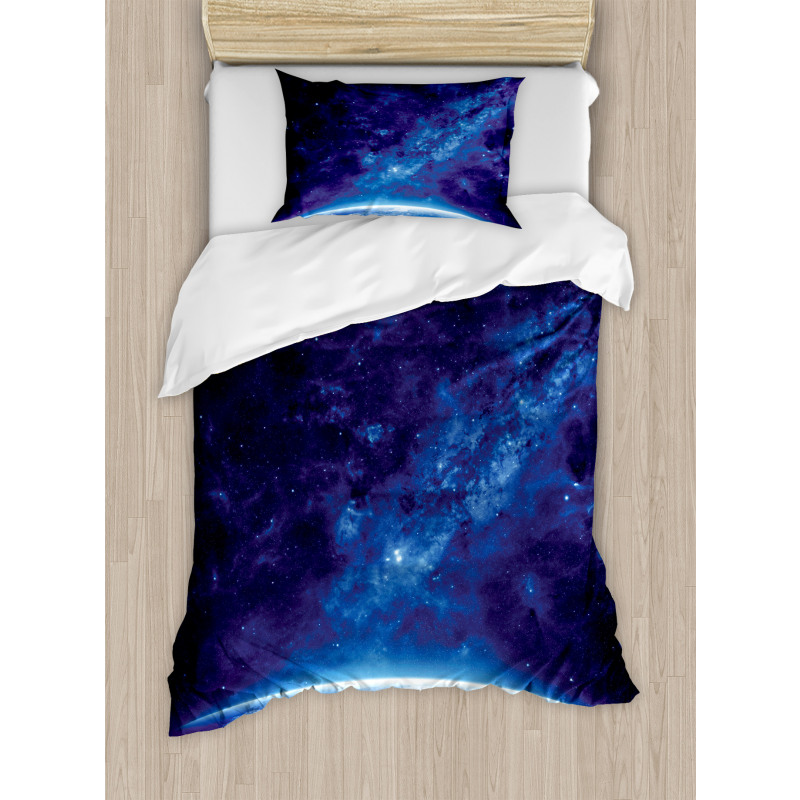 Vibrant Milky Way Stars Duvet Cover Set