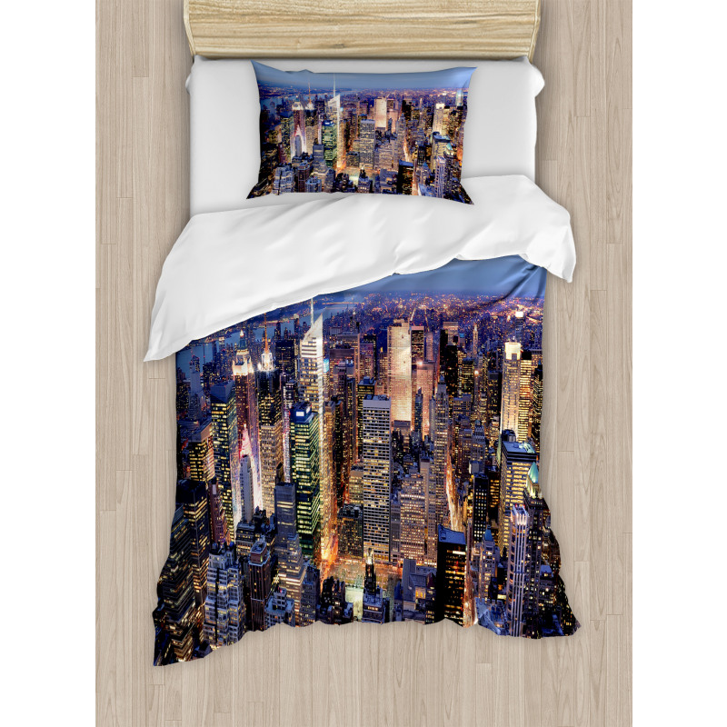 Aerial View of NYC Duvet Cover Set