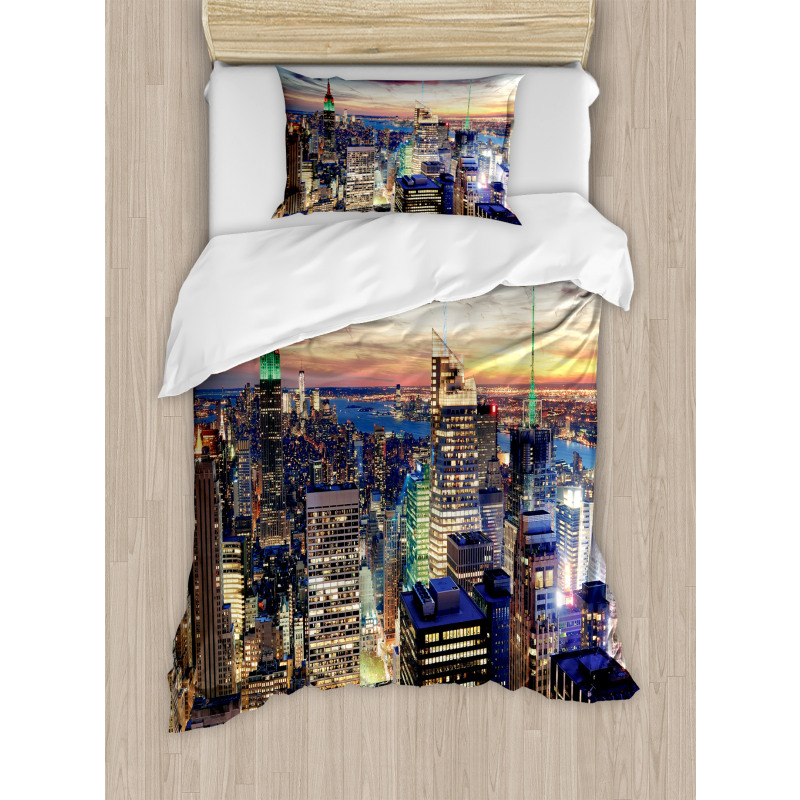 Urban Skyline of NYC Duvet Cover Set