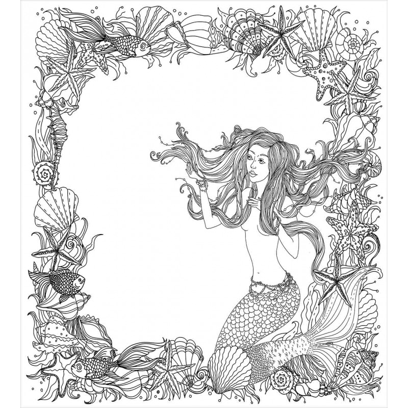 Seashells Mermaid Myth Duvet Cover Set
