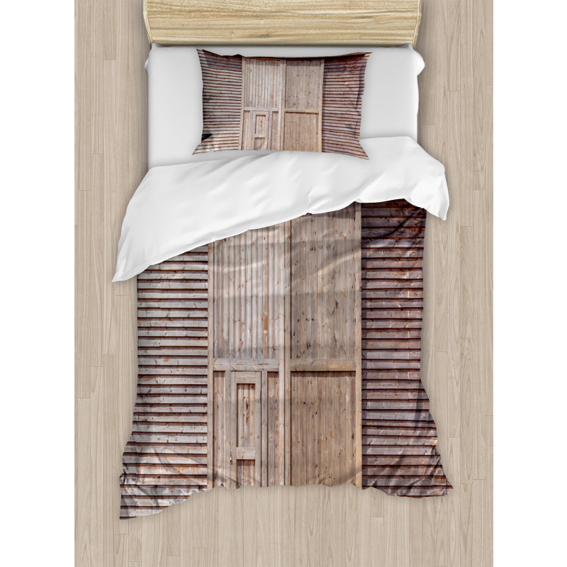 Old Wooden Timber Duvet Cover Set