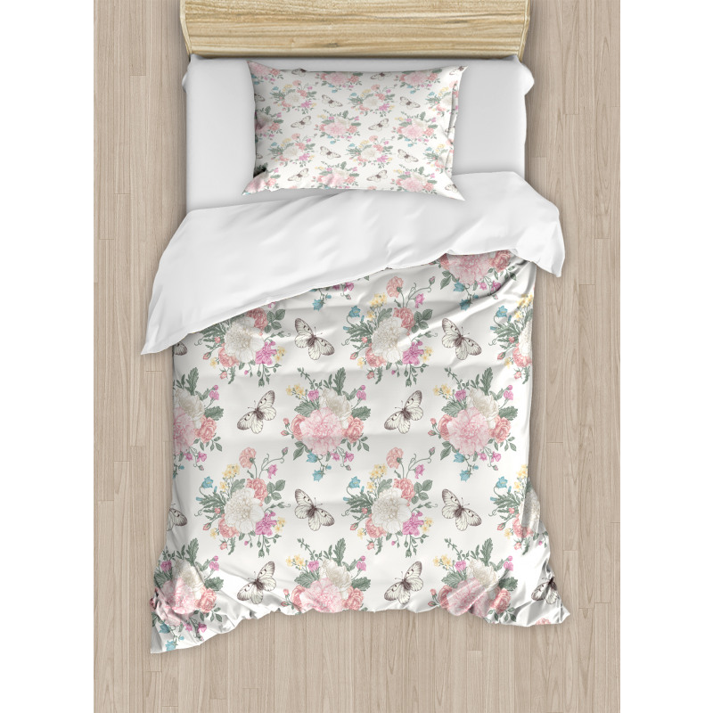 Roses Bouquet Duvet Cover Set