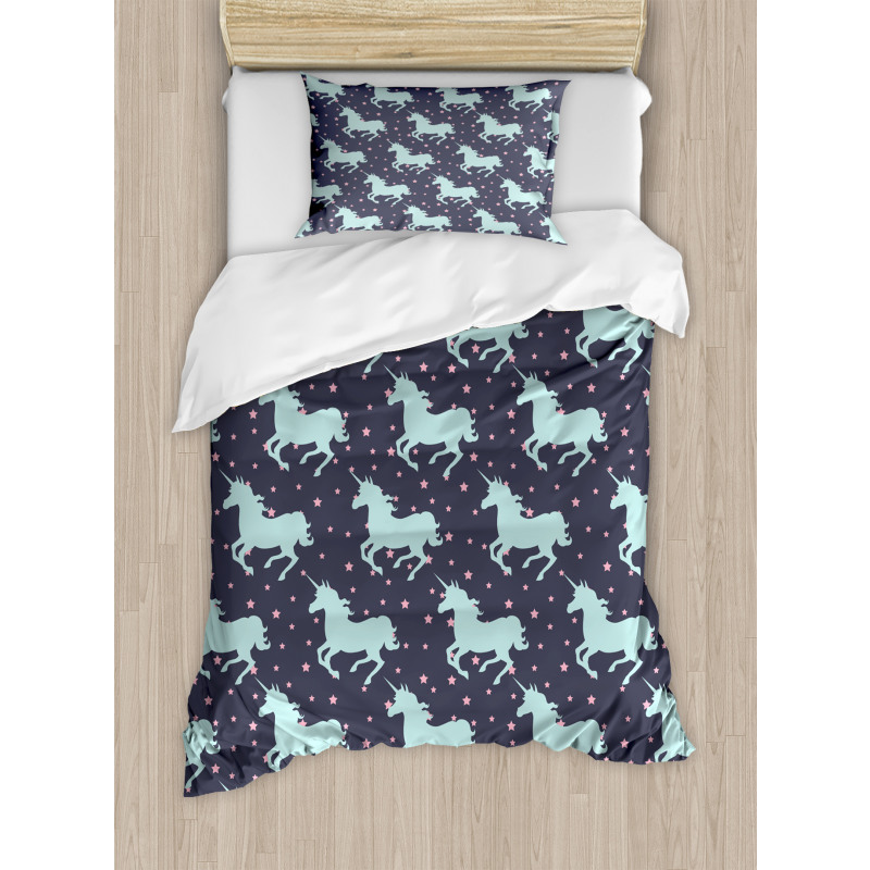 Unicorn Spot Stars Duvet Cover Set