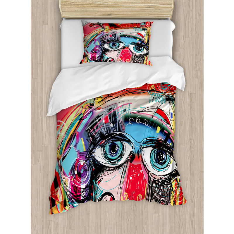 Grafitti Sketchy Paint Duvet Cover Set