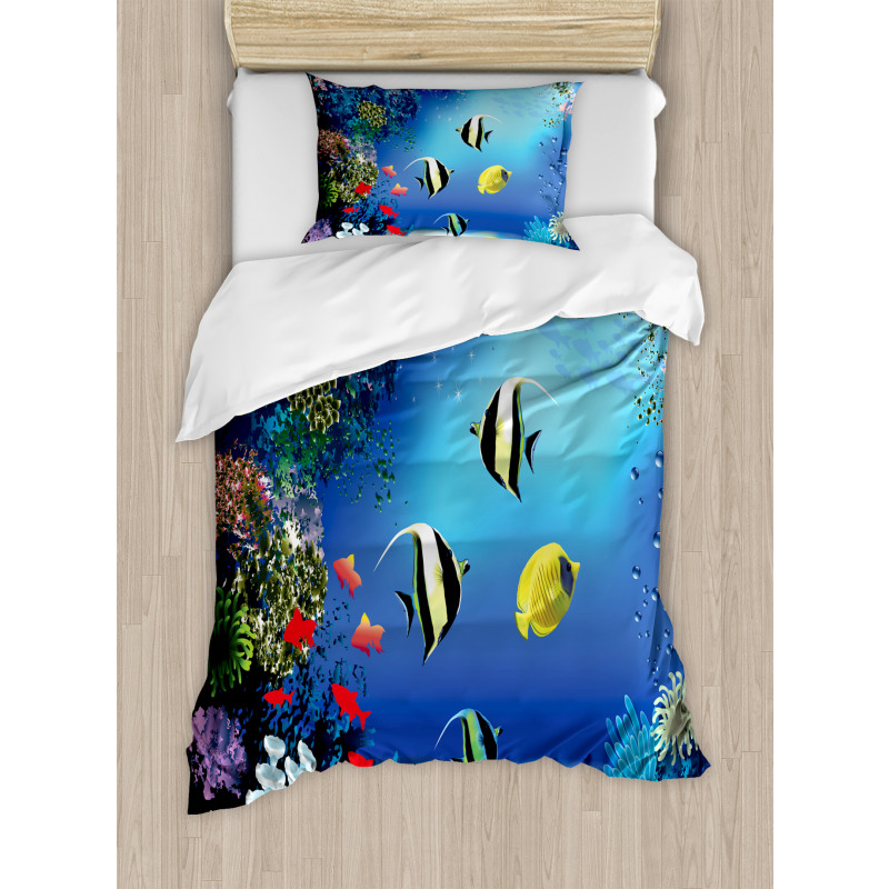 Ocean Coral Reefs Tropic Duvet Cover Set