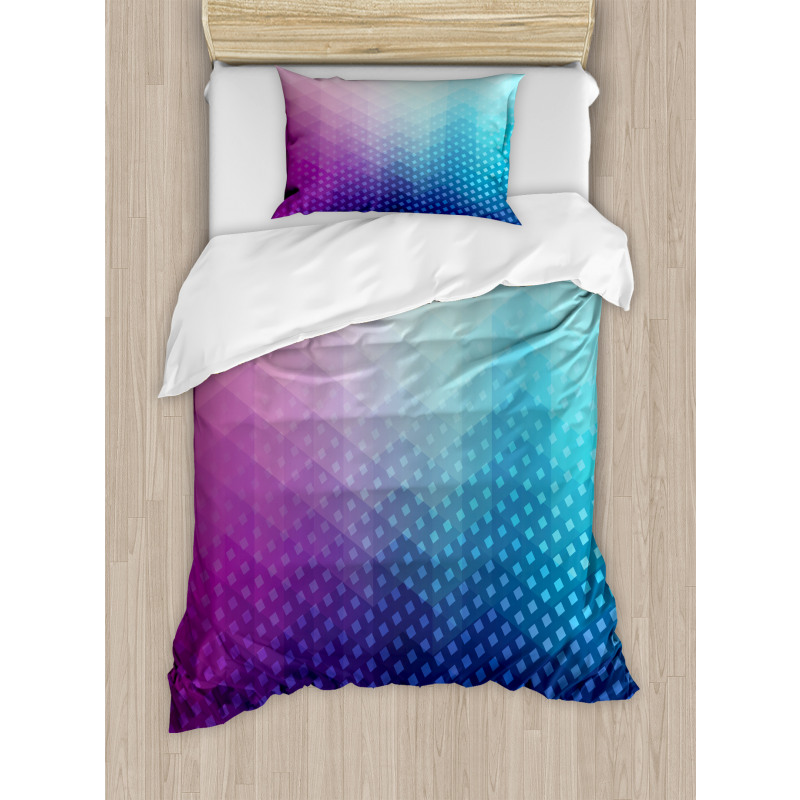 Geometric Fractal Triangle Duvet Cover Set