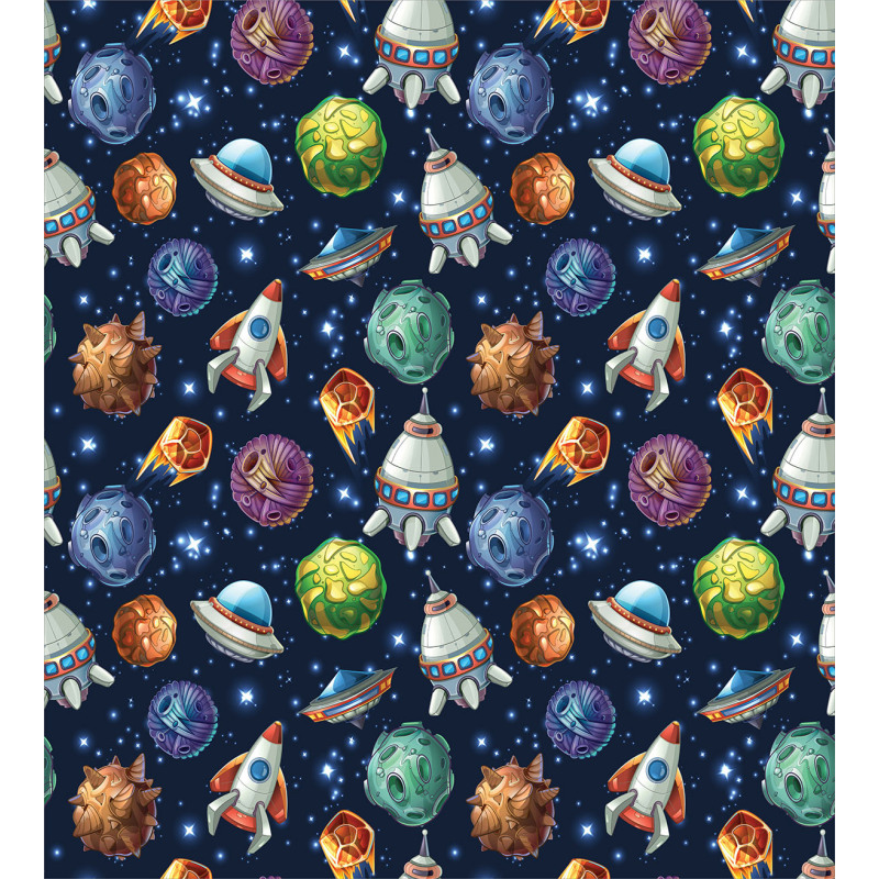 Futuristic Science Ufo Duvet Cover Set