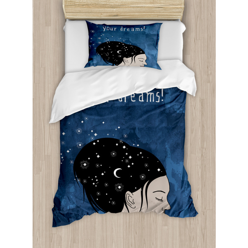 Dreamy Girl Words Duvet Cover Set