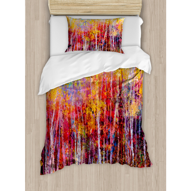 Autumn Forest Painting Duvet Cover Set