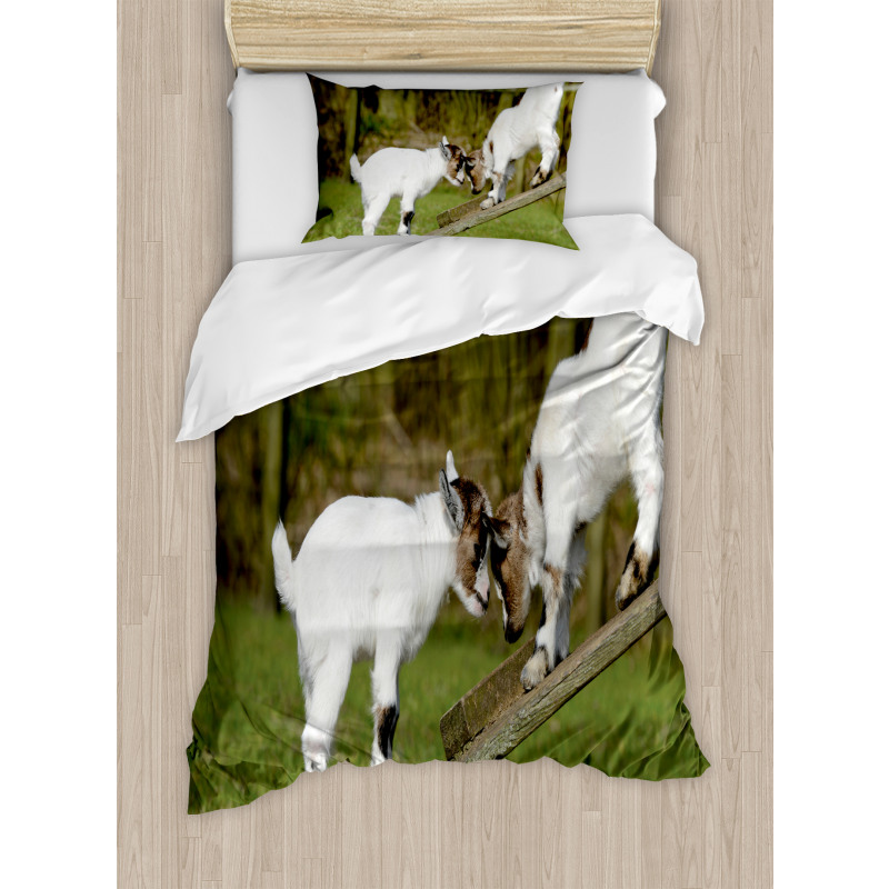 Farm Life with Goats Duvet Cover Set