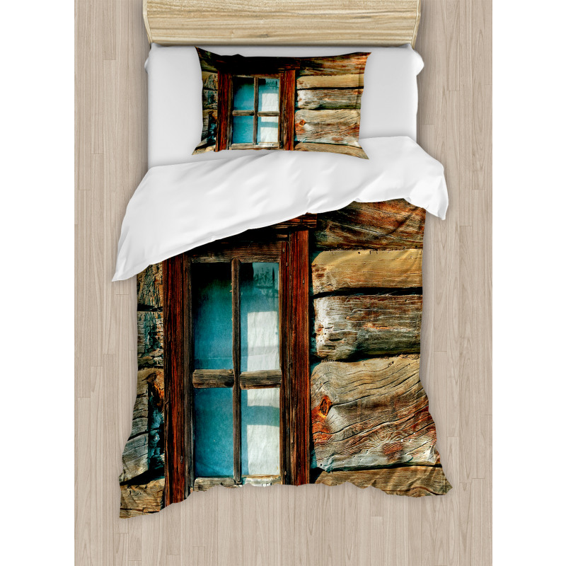 Wooden Pattern Window Duvet Cover Set