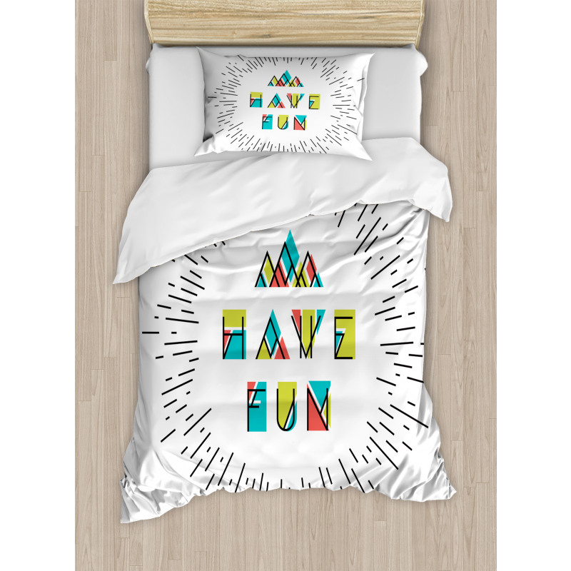 Motive Words Duvet Cover Set