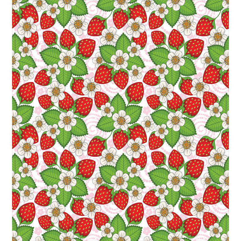 Floral Strawberry Scene Duvet Cover Set