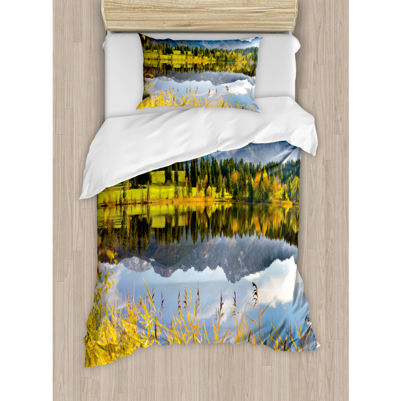 Country Scene and Lake Duvet Cover Set