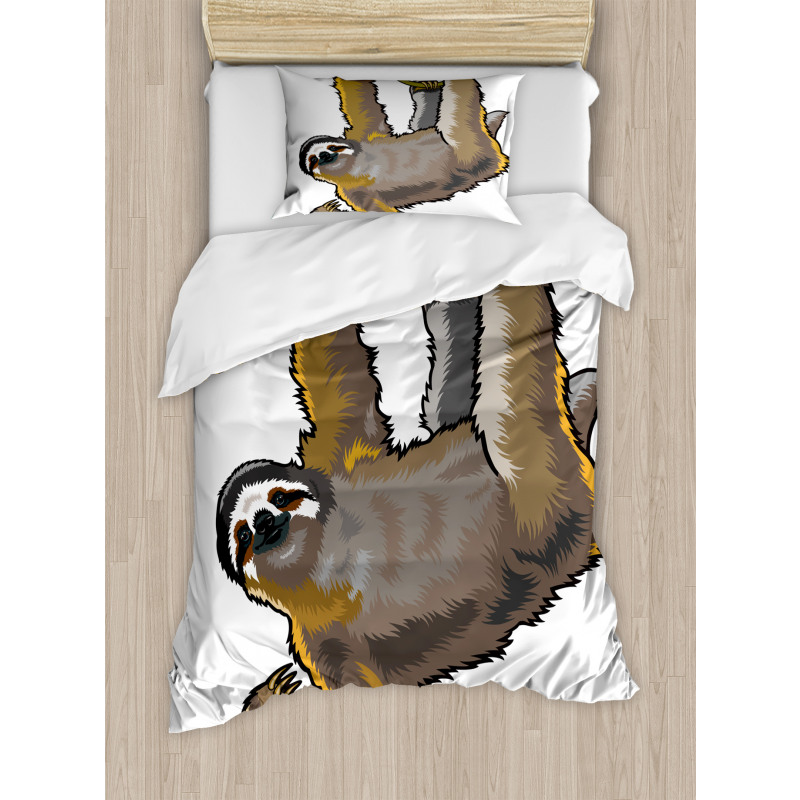 Lazy Sloth Bear Cartoon Duvet Cover Set