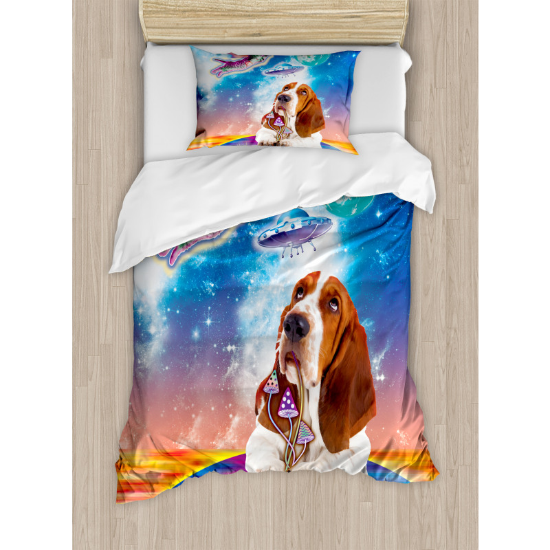 Cosmic Animals UFO Duvet Cover Set